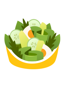 pickled vegetables and salad